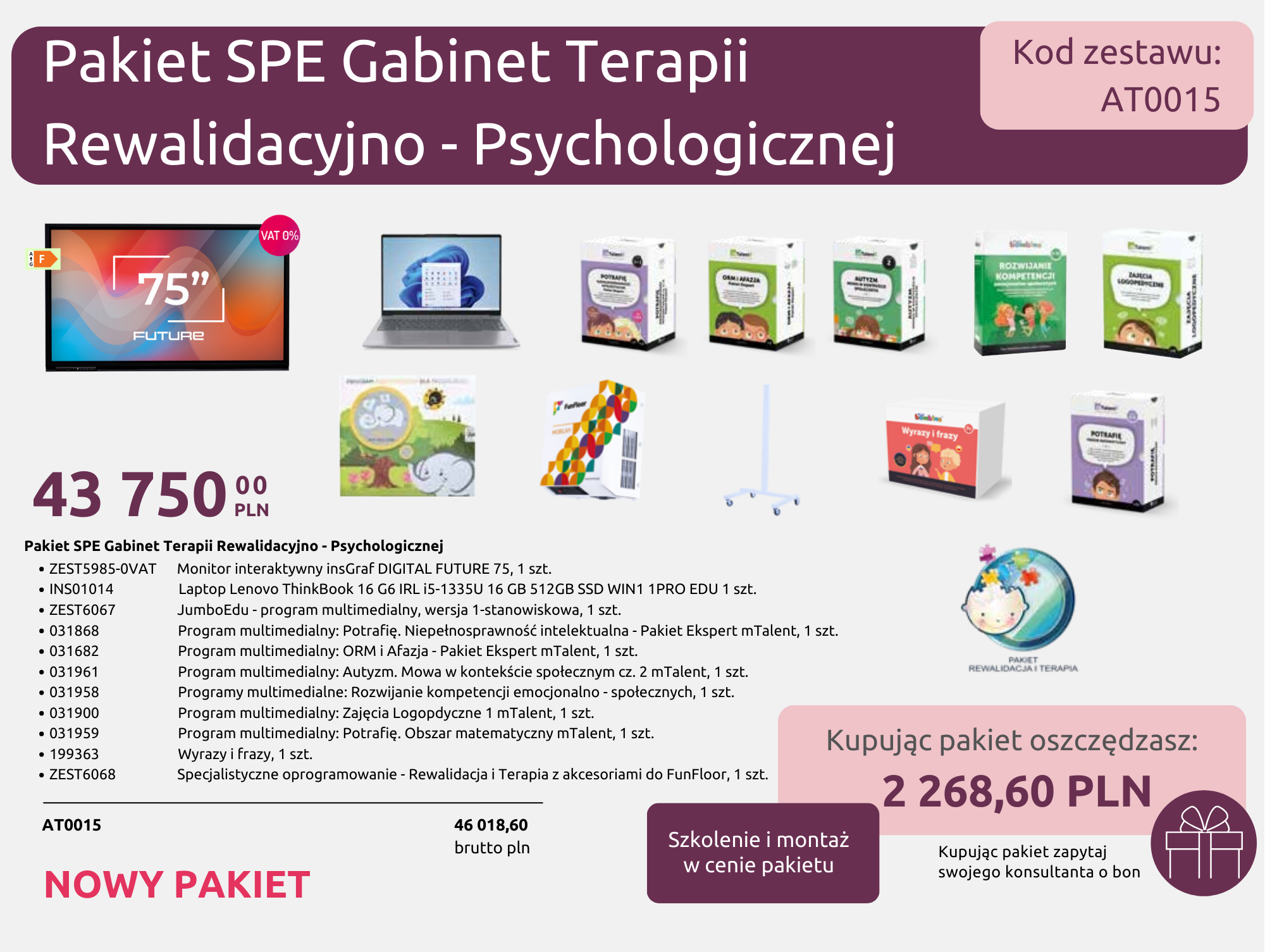 Pakiet SPE Gabinet Terapii Rewalidacyjno - Psychologicznej